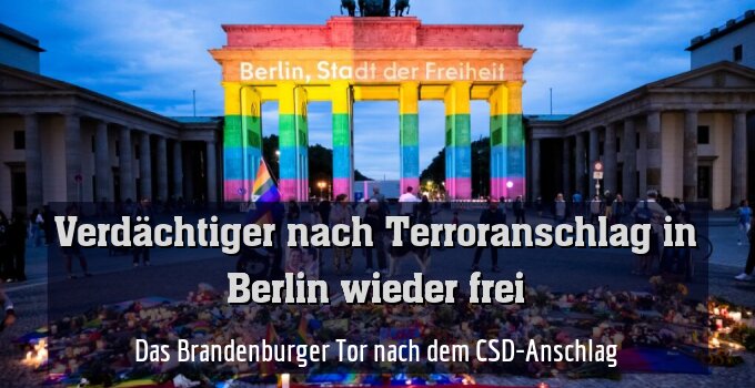 Das Brandenburger Tor nach dem CSD-Anschlag