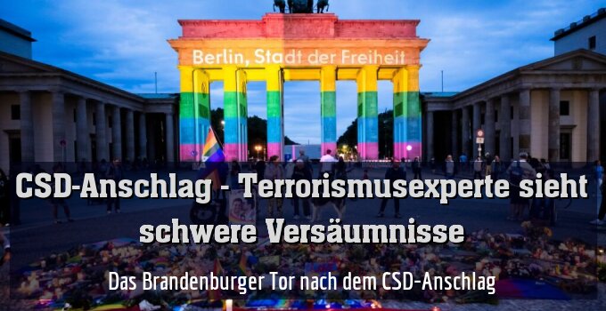 Das Brandenburger Tor nach dem CSD-Anschlag