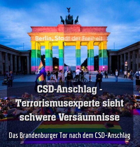 Das Brandenburger Tor nach dem CSD-Anschlag