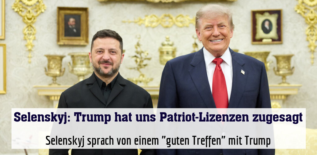 Selenskyj sprach von einem "guten Treffen" mit Trump