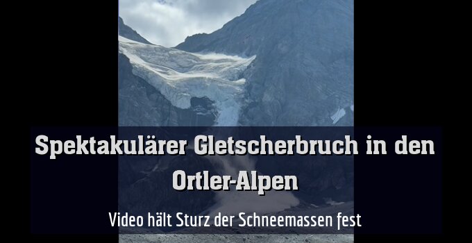 Video hält Sturz der Schneemassen fest