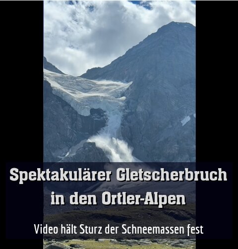 Video hält Sturz der Schneemassen fest
