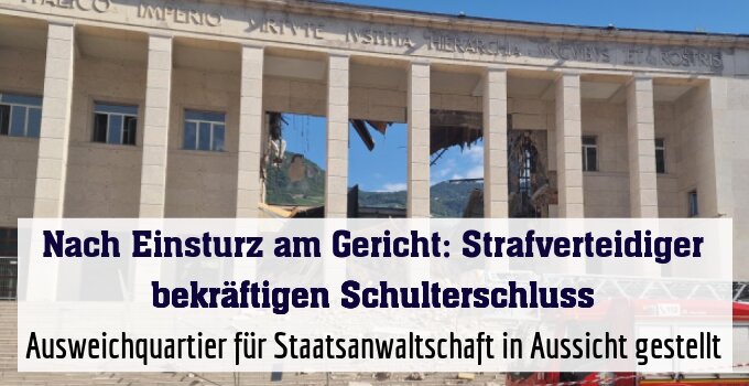 Ausweichquartier für Staatsanwaltschaft in Aussicht gestellt