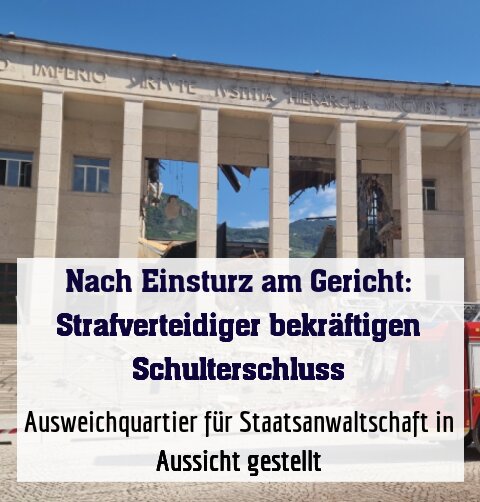 Ausweichquartier für Staatsanwaltschaft in Aussicht gestellt