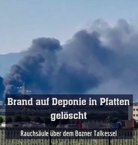 Rauchsäule über dem Bozner Talkessel