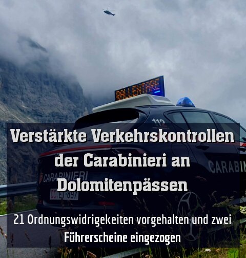 21 Ordnungswidrigekeiten vorgehalten und zwei Führerscheine eingezogen