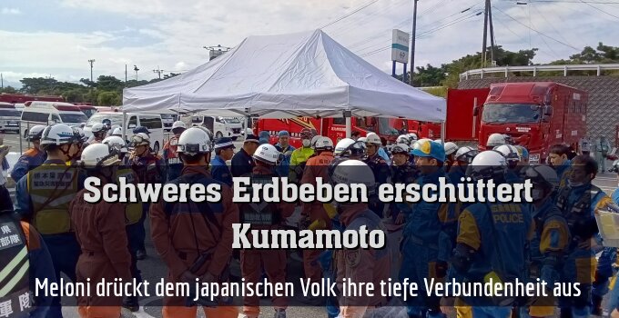 Meloni drückt dem japanischen Volk ihre tiefe Verbundenheit aus