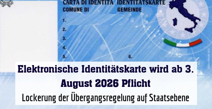 Lockerung der Übergangsregelung auf Staatsebene