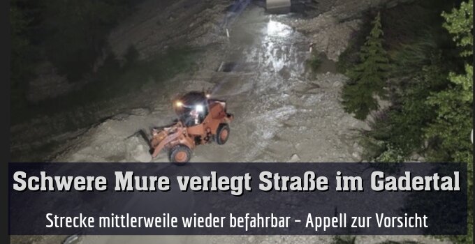 Strecke mittlerweile wieder befahrbar – Appell zur Vorsicht