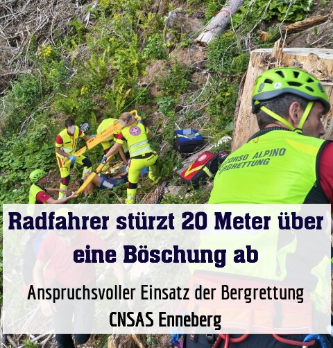 Anspruchsvoller Einsatz der Bergrettung CNSAS Enneberg