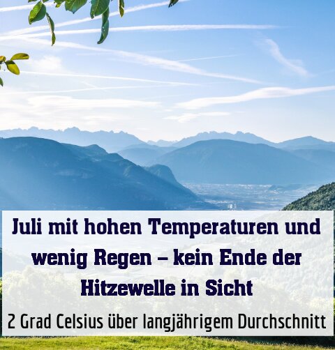2 Grad Celsius über langjährigem Durchschnitt
