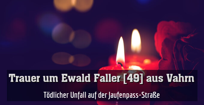 Tödlicher Unfall auf der Jaufenpass-Straße