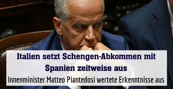 Innenminister Matteo Piantedosi wertete Erkenntnisse aus