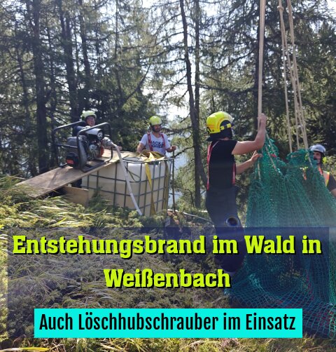 Auch Löschhubschrauber im Einsatz