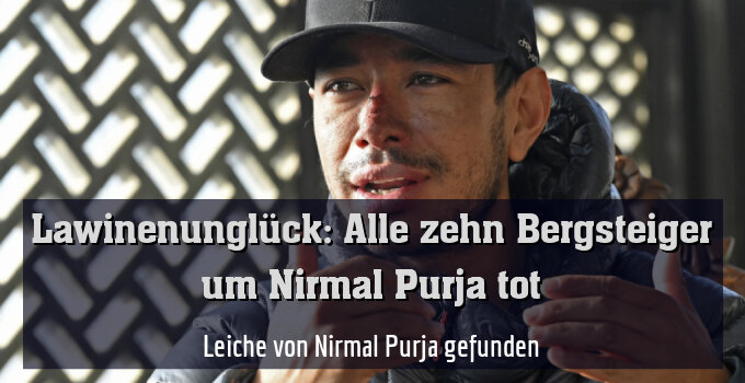 Leiche von Nirmal Purja gefunden