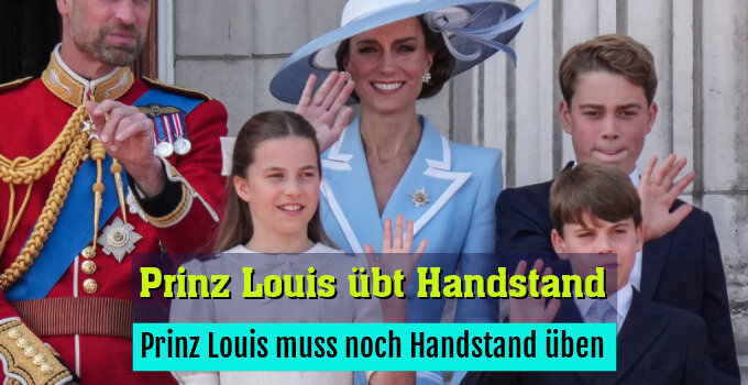 Prinz Louis muss noch Handstand üben