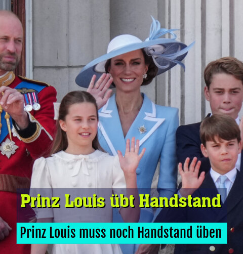 Prinz Louis muss noch Handstand üben