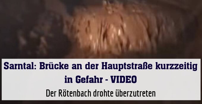 Der Rötenbach drohte überzutreten