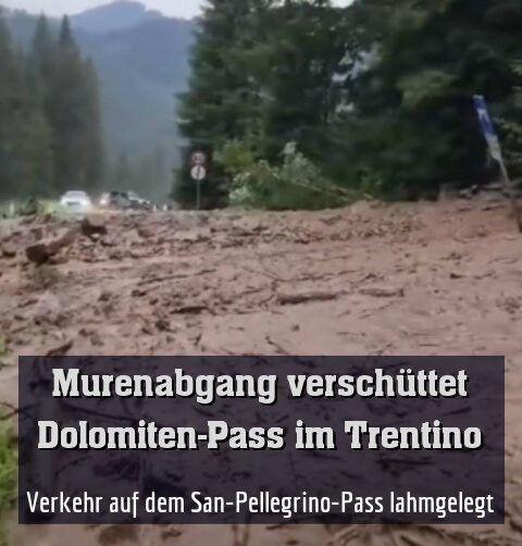 Verkehr auf dem San-Pellegrino-Pass lahmgelegt