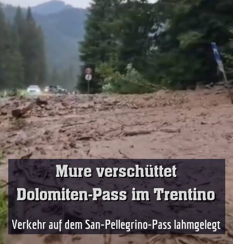 Verkehr auf dem San-Pellegrino-Pass lahmgelegt