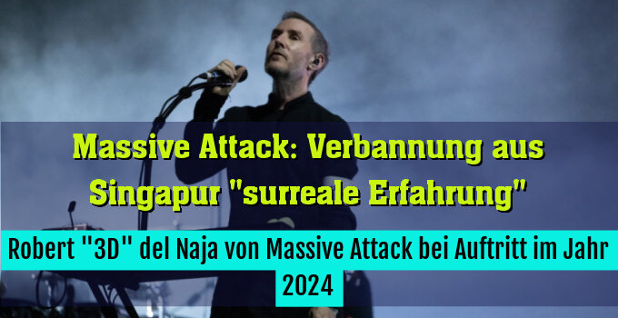 Robert "3D" del Naja von Massive Attack bei Auftritt im Jahr 2024