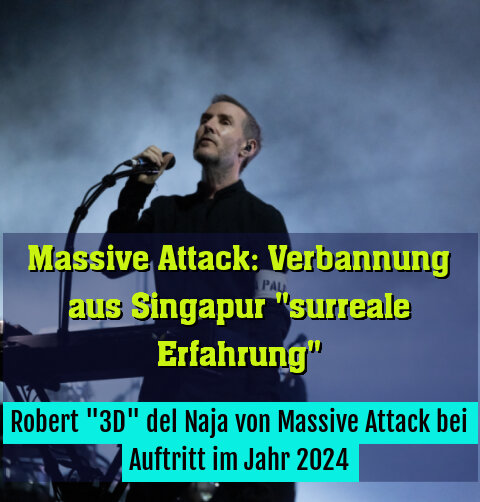 Robert "3D" del Naja von Massive Attack bei Auftritt im Jahr 2024