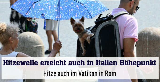 Hitze auch im Vatikan in Rom