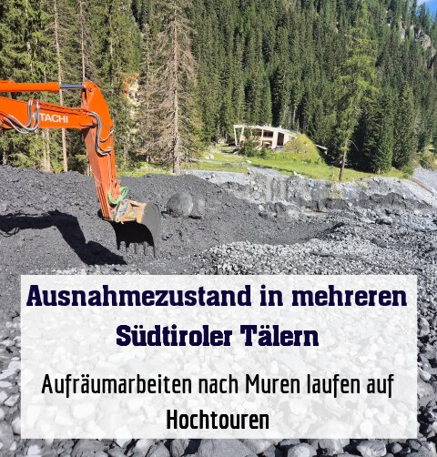 Aufräumarbeiten nach Muren laufen auf Hochtouren