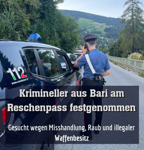 Gesucht wegen Misshandlung, Raub und illegaler Waffenbesitz
