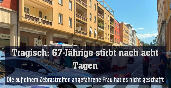 Die auf einem Zebrastreifen angefahrene Frau hat es nicht geschafft