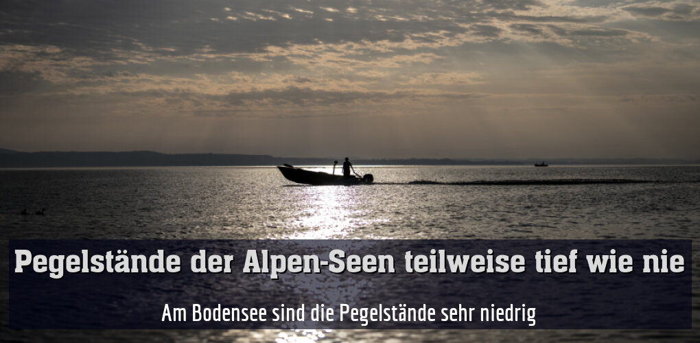 Am Bodensee sind die Pegelstände sehr niedrig
