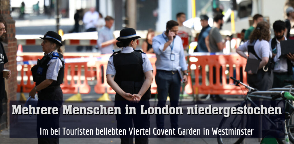 Einsatzkräfte am Tatort in der Londoner Innenstadt