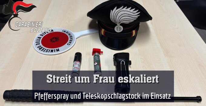 Pfefferspray und Teleskopschlagstock im Einsatz