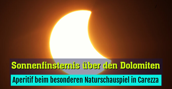 Aperitif beim besonderen Naturschauspiel in Carezza