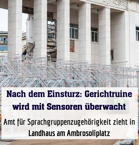 Amt für Sprachgruppenzugehörigkeit zieht in Landhaus am Ambrosoliplatz