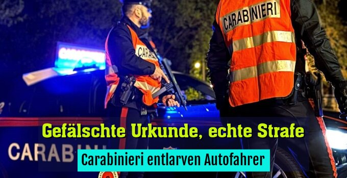 Carabinieri entlarven Autofahrer