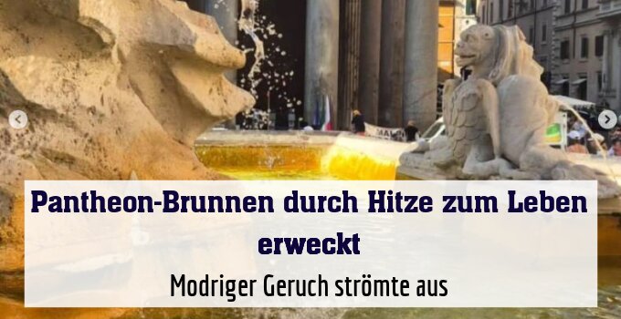 Modriger Geruch strömte aus