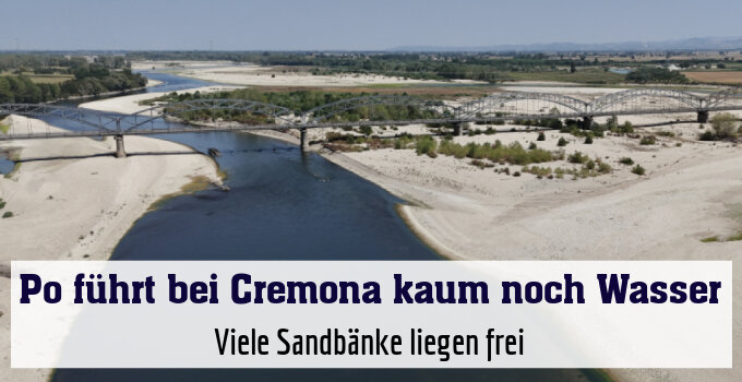 Viele Sandbänke liegen frei
