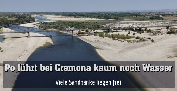 Viele Sandbänke liegen frei