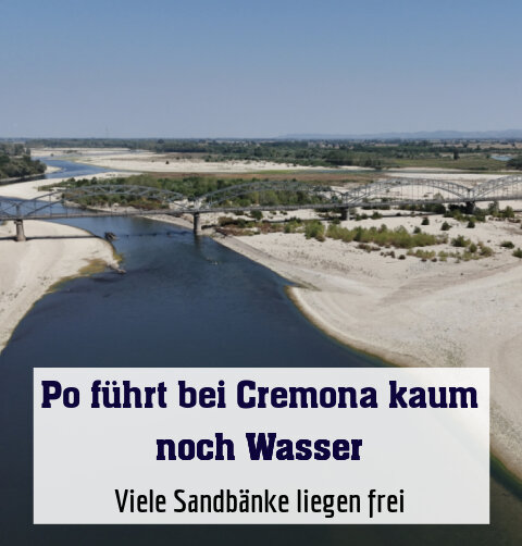 Viele Sandbänke liegen frei