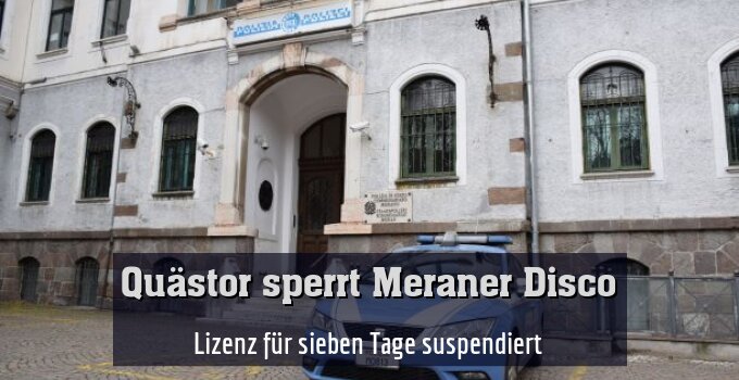 Lizenz für sieben Tage suspendiert