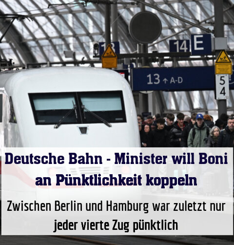 Zwischen Berlin und Hamburg war zuletzt nur jeder vierte Zug pünktlich
