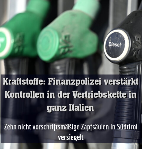 Zehn nicht vorschriftsmäßige Zapfsäulen in Südtirol versiegelt