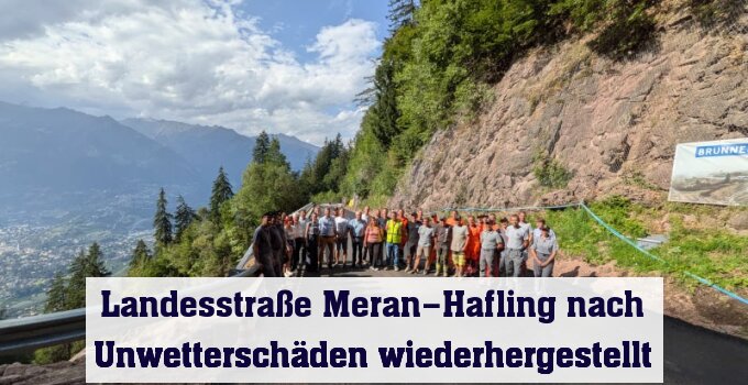 Seit Montag 18.00 Uhr ist die Straße Meran-Hafling wieder beidseitig befahrbar