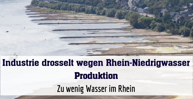 Zu wenig Wasser im Rhein