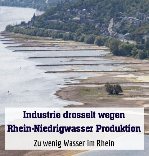 Zu wenig Wasser im Rhein