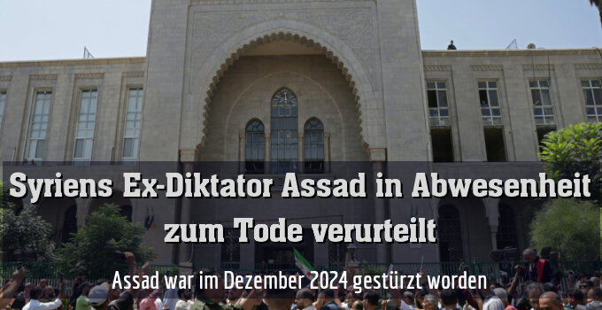 Jubel vor Gerichtspalast nach Urteil gegen Assad