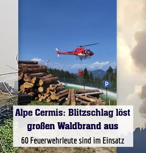 60 Feuerwehrleute sind im Einsatz
