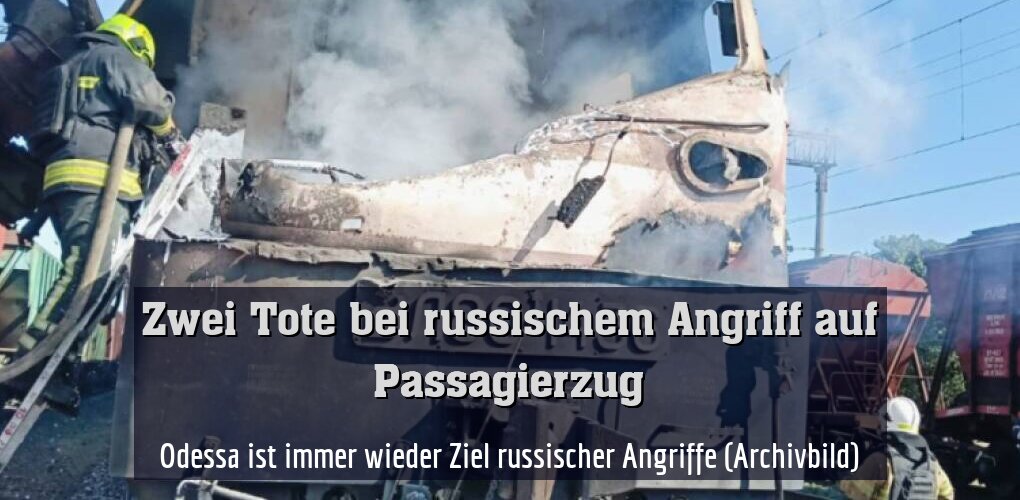Feuer und Zerstörung an ukrainischem Zug
