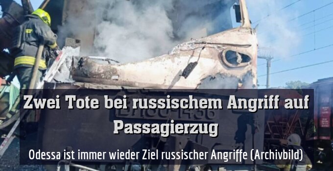 Feuer und Zerstörung an ukrainischem Zug